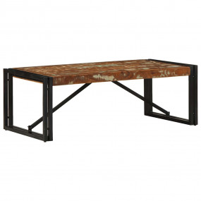 Coffee Table Multicolor Solid reclaimed wood and powder...