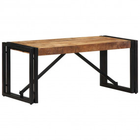 Coffee Table Natural Mango Wood, Black
