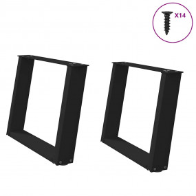 Coffee Table Leg Black Powder-coated steel Medium Adjus...