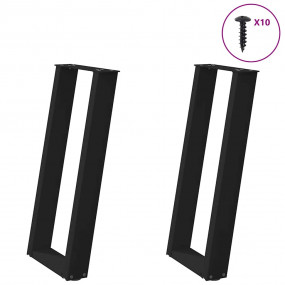 Console Table Leg Black Powder-coated steel Medium