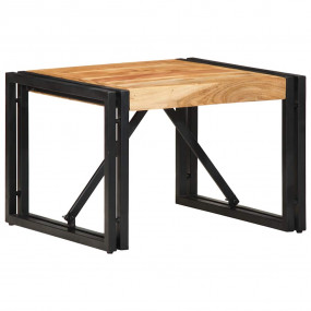 Coffee Table Natural Wood Solid Acacia Wood 19.7x19.7x1...