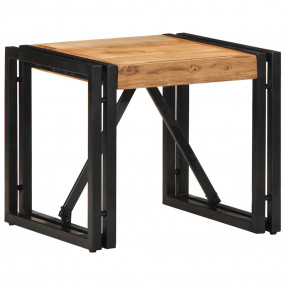 Coffee Table Natural wood Solid acacia wood, Powder-coa...