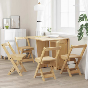 Dining Chair Honey wax brown Solid pine wood and engine...