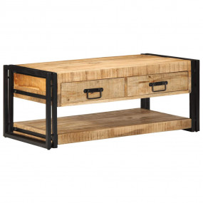 Coffee Table Natural wood Solid mango wood, powder-coat...