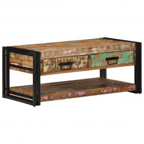 Coffee Table Multicolor Solid reclaimed wood and powder...