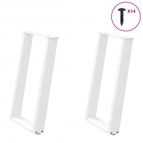Dining Table Leg White Powder-coated steel 19.7x28.3-28...