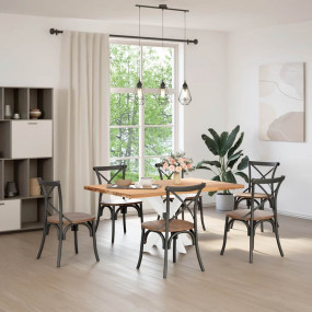 Dining Table Leg White Powder-coated steel Medium Adjus...