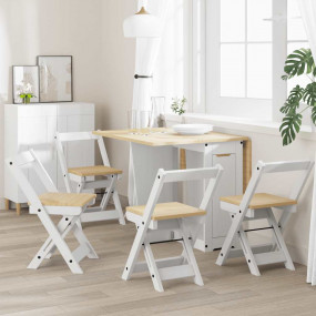 Dining Chair Honey wax brown and white