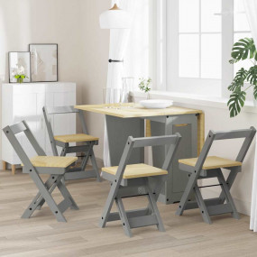 Dining Chair Honey wax brown and grey