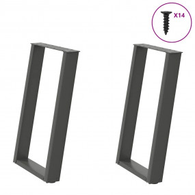Dining Table Leg Anthracite Powder-coated steel Standar...
