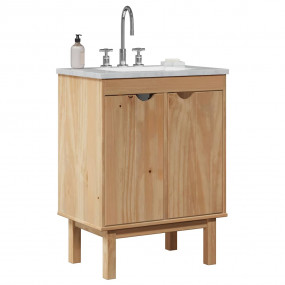 Bathroom Sink Cabinet Honey brown Solid pine wood, engi...
