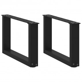Coffee Table Leg Set of 2 Black Powder-coated steel Med...