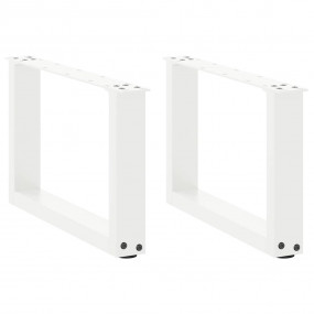 Coffee Table Leg Set of 2 White Powder-coated steel Med...