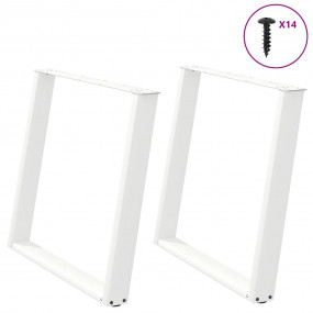 Dining Table Leg White Powder-coated steel 35.4 Height-...