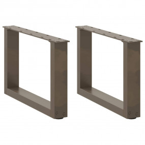 Coffee Table Leg Set of 2 Natural steel Powder-coated s...