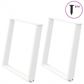 Dining Table Leg White Powder-coated steel Medium