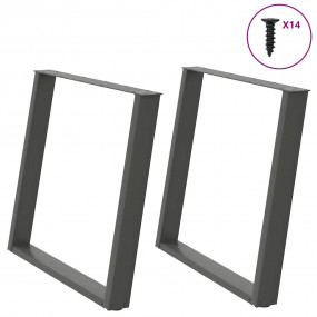 Dining Table Leg Anthracite Powder-coated steel