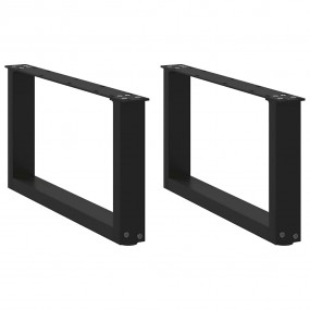 Coffee Table Leg Set of 2 Black Powder-coated steel