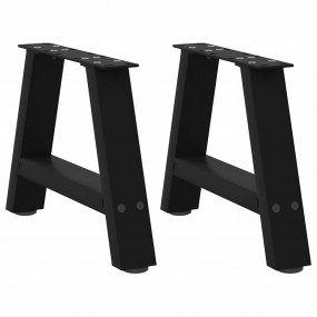 Coffee Table Leg Black Powder-Coated Steel Adjustable H...