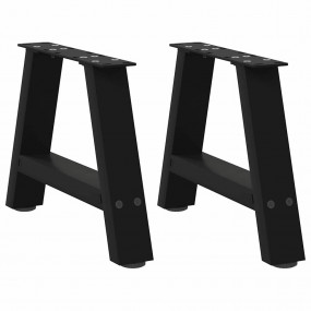 Coffee Table Leg Black Powder-coated Steel Levelers Cof...