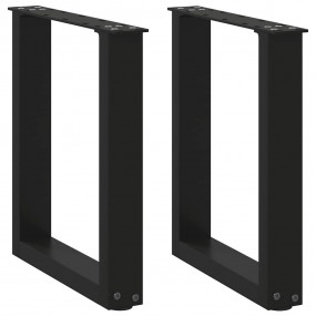 Coffee Table Leg Set of 2 Black Powder-coated steel