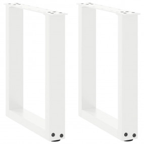 Coffee Table Leg Set of 2 White Powder-coated steel Med...
