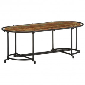 Coffee Table Brown and Black Solid reclaimed wood, Iron...