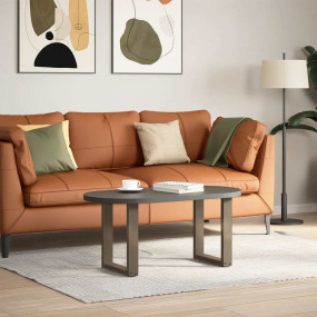 Coffee Table Leg Set of 2 Natural Steel Powder-Coated S...