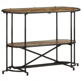 Console Table Brown and black Solid reclaimed wood, iro...