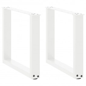 Coffee Table Leg Set of 2 White Powder-coated steel Med...