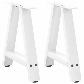 Coffee Table Leg White Powder-coated steel 15 x Adjusta...