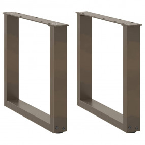 Coffee Table Leg Set of 2 Natural steel Powder-coated s...