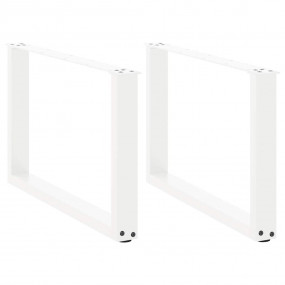 Coffee Table Leg Set of 2 White Powder-coated steel Med...