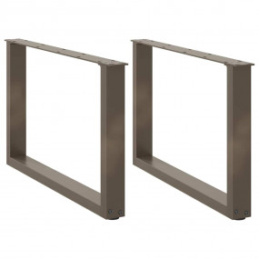 Coffee Table Leg Set of 2 Natural Steel Powder-Coated S...