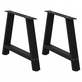 Coffee Table Leg Black Powder-Coated Steel Standard Lev...