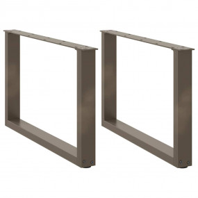 Coffee Table Leg Set of 2 Natural steel Powder-coated s...