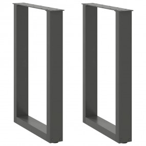 Coffee Table Leg Set of 2 Anthracite Powder-coated stee...