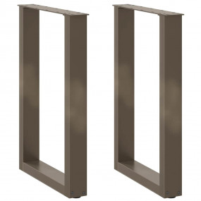 Coffee Table Leg Set of 2 Natural Steel Powder-Coated S...