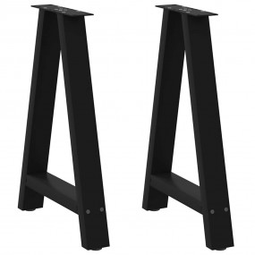 Coffee Table Leg Black Powder-Coated Steel 23.6 x Level...