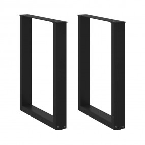 Coffee Table Leg Set of 2 Black Powder-coated steel
