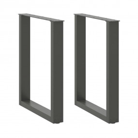 Coffee Table Leg Set of 2 Anthracite Powder-coated stee...