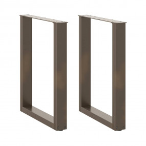 Coffee Table Leg Set of 2 Natural steel Powder-coated s...