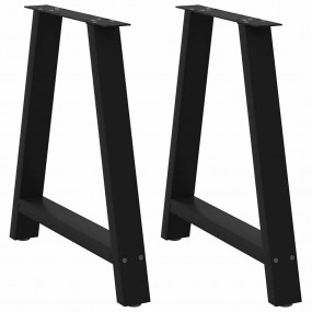 Coffee Table Leg Black Powder-coated Steel 27.6x Adjust...