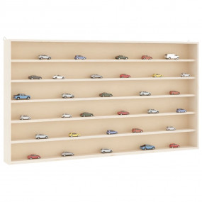 Wooden Collector's Display Case White Plywood 39.4x3.3x...