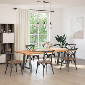 Coffee Table Leg Anthracite Powder-coated steel Medium