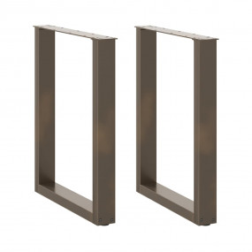 Coffee Table Leg Set of 2 Natural steel Powder-coated s...