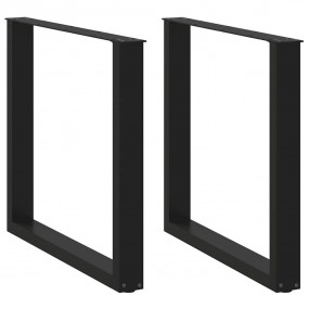 Coffee Table Leg Set of 2 Black Powder-coated steel