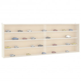 Wooden Collectors Display Case Brown Plywood, PET