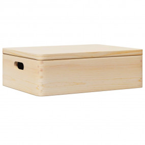 Wooden Box Natural Solid pine wood (unfinished) Medium ...