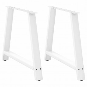 Coffee Table Leg White Powder-Coated Steel Adjustable